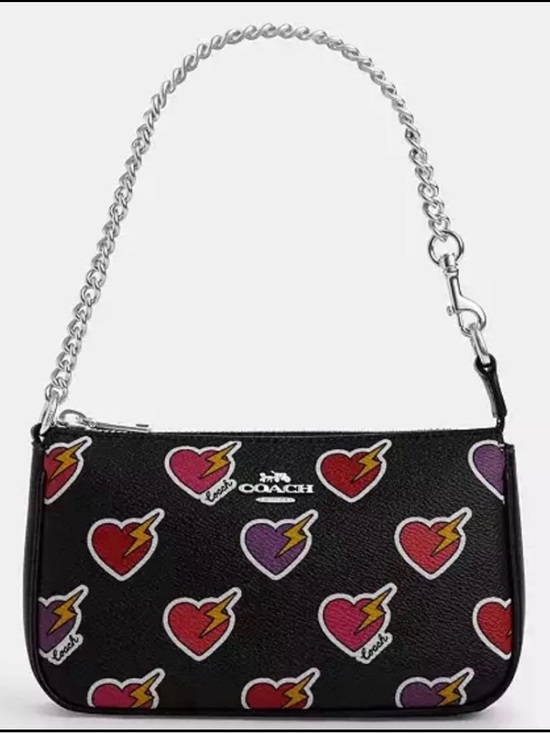 Coach Handbags - Coach Nolita 19 With Heart Bolt Print